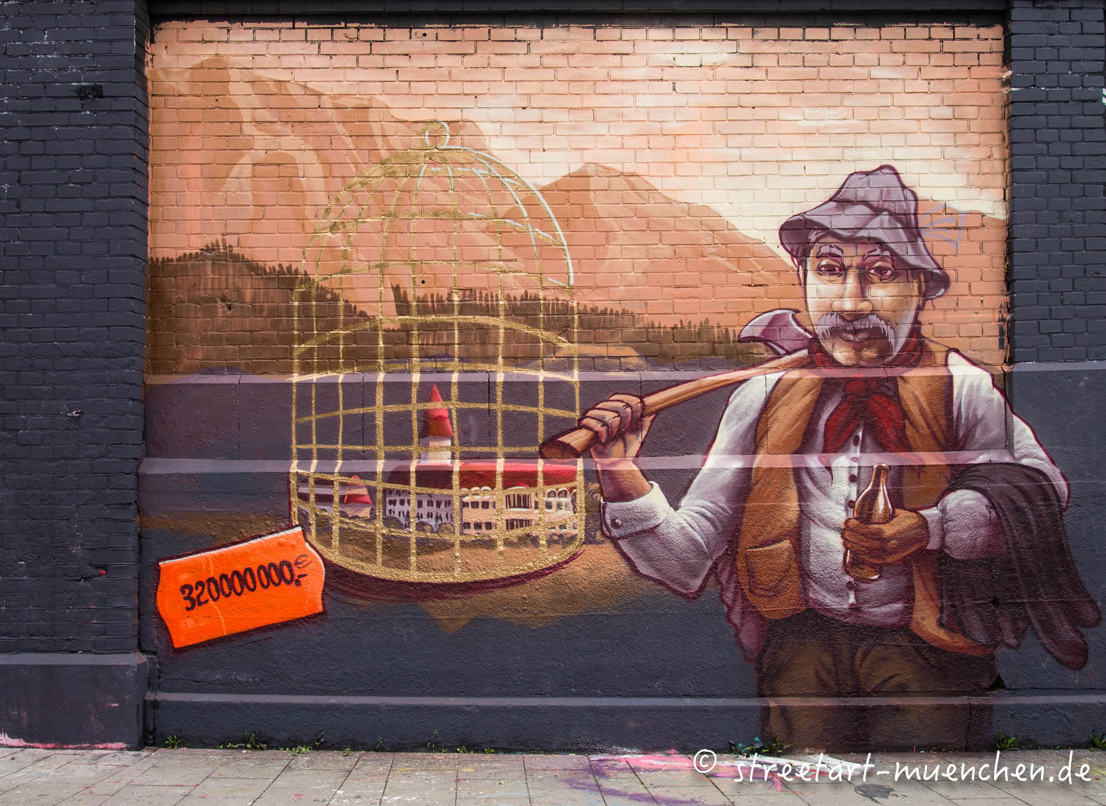 Graffiti im Viehhof - G7-Gipfel in Elmau