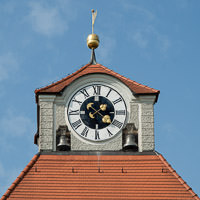 Uhrturm - Nordflügel Schloß Nymphenburg – Foto aus München