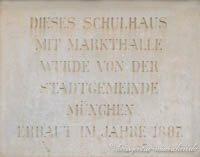 Gedenktafel - Schulhaus/Markthalle