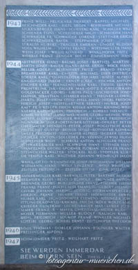 Kriegergedenktafel - St. Benno – Foto aus München