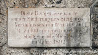 Gedenktafel - Bergstraße – Foto aus München
