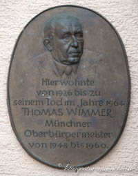 Gedenktafel - Thomas Wimmer – Foto aus München