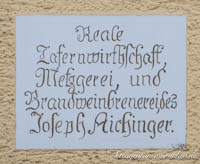 Gedenktafel - Reale Tafernwirtschaft – Foto aus München