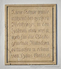 Gedenktafel - Schule an der ichostraße – Foto aus München