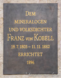 Gedenktafel - Franz von Kobell – Foto aus München
