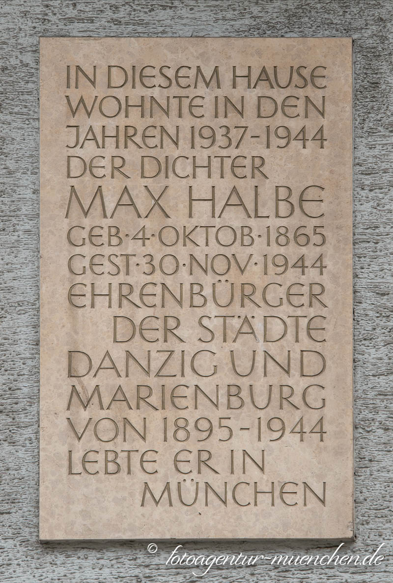 Max Halbe – Denkmal/Kunstwerk in München