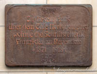 Gedenktafel - Franziska zu Reventlow – Foto aus München