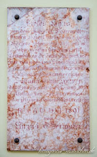 Gedenktafel - Johann Baptist Gunetzrainer – Foto aus München