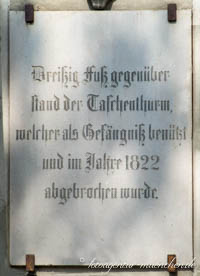 Gedenktafel - Taschenturm – Foto aus München