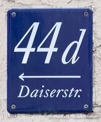 Hausnummer - Daiserstraße – Foto aus München