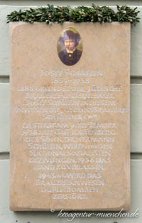 Gedenktafel - Josef Schülein – Foto aus München