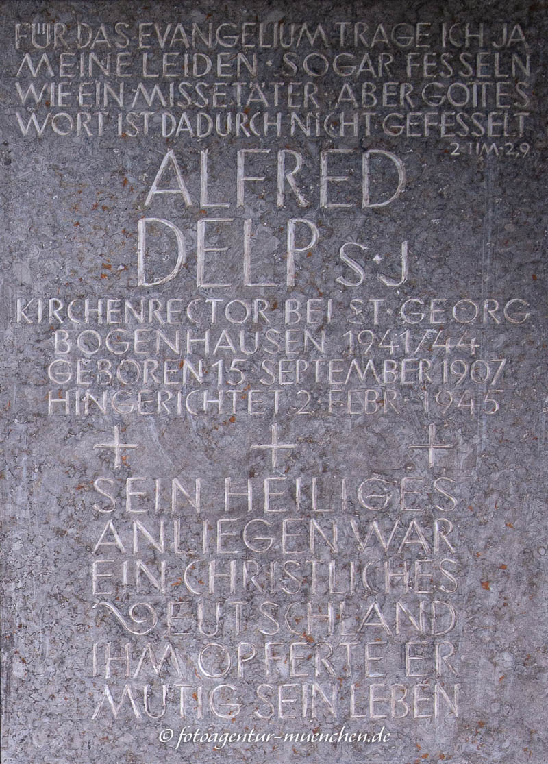 Gedenktafel für Alfred Delp – Denkmal/Kunstwerk in München