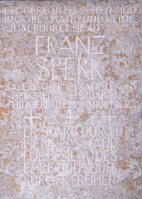 Gedenktafel - Franz Sperr – Foto aus München