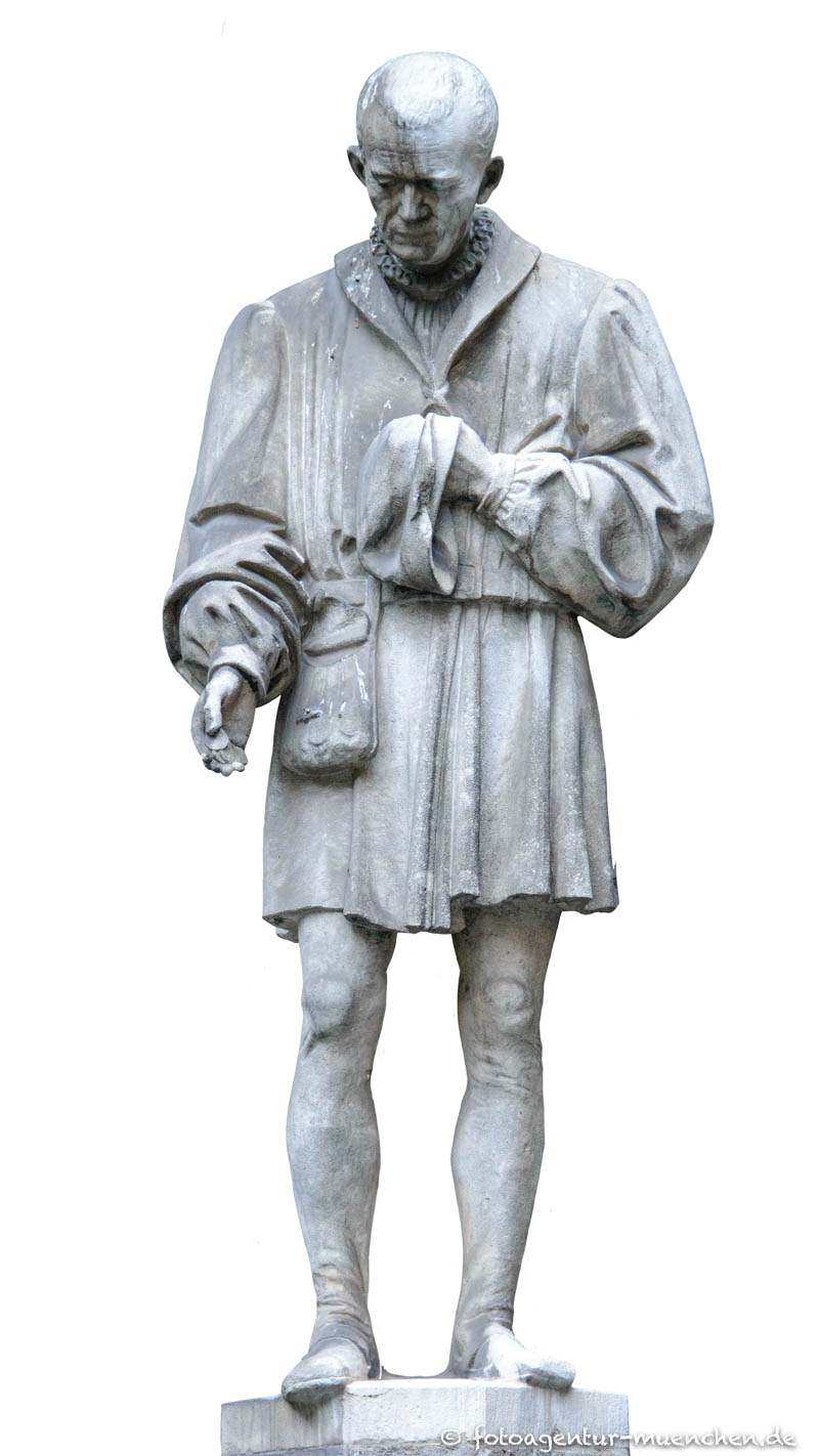 Figur - Mann mit Münzen (Ausgaben) – Denkmal/Kunstwerk in München