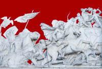 Siegestor - Relief - Kampfszene – Foto aus München