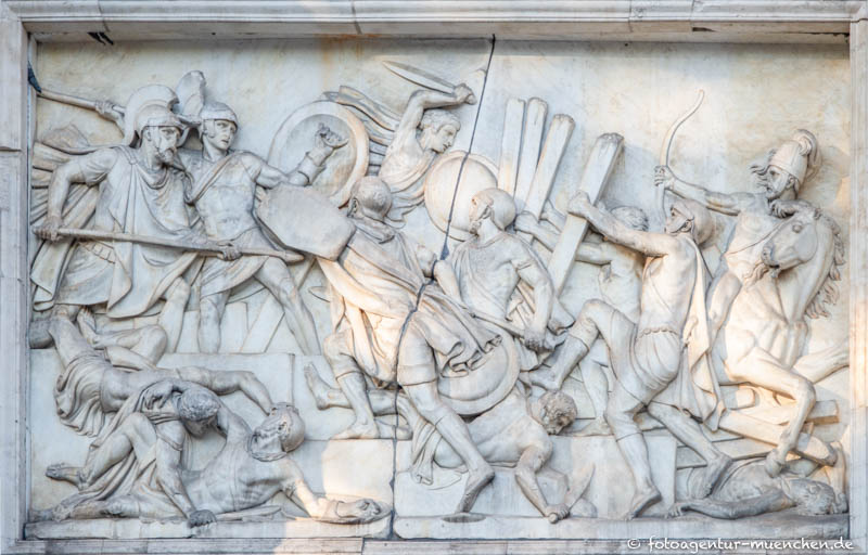 Gefecht zwischen Reitern und Fußvolk – Denkmal/Kunstwerk in München