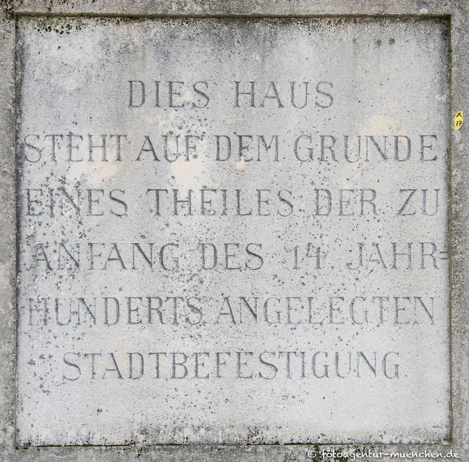 Gedenktafel - Stadtbefestigung