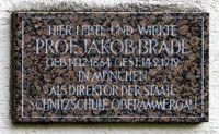 Gedenktafel - Jakob Bradl – Foto aus München