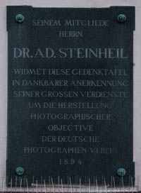 Gedenktafel - Steinheil – Foto aus München