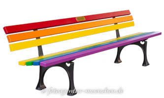 Regenbogenbank – Foto aus München