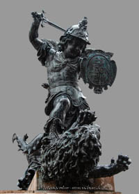 Gerhard Willhalm – Mariensäule - Putti mit Löwen