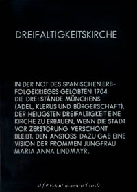 Gedenktafel - Dreifaltigkeitskirche – Foto aus München