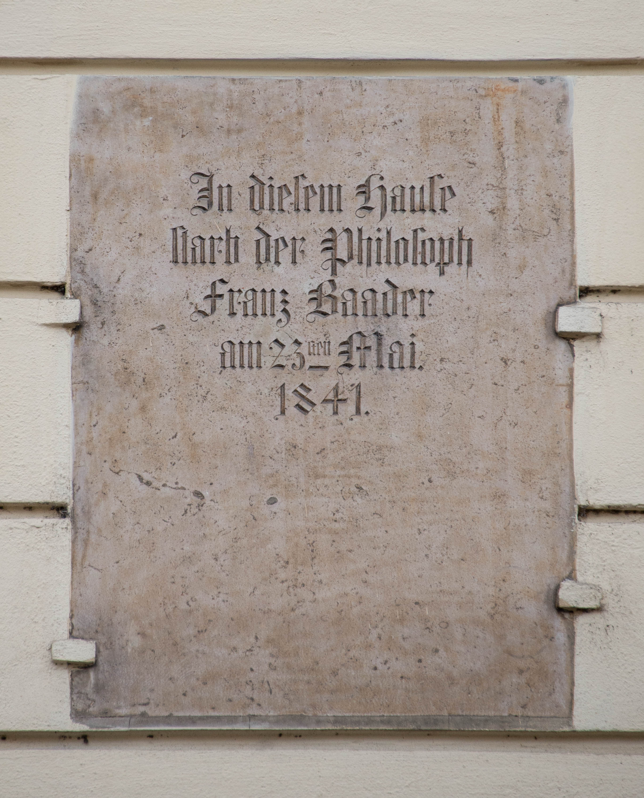 Gedenktafel - Franz Xaver Baader