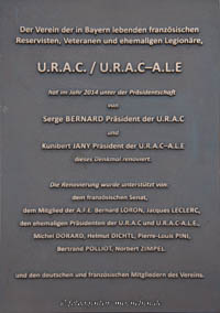 Gedenktafel - Franzosen 1870/71 – Foto aus München
