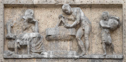 Kunstpavillion - Relief (Architektur) – Foto aus München