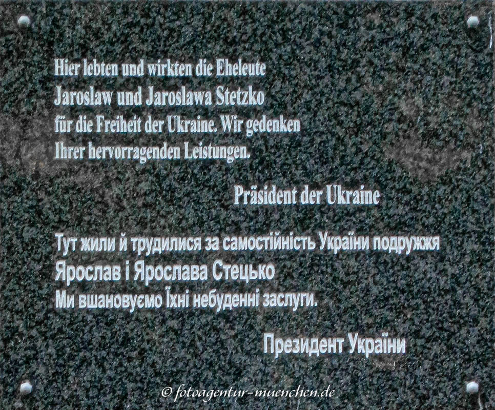 Gedenktafel für Stezko Jaroslaw