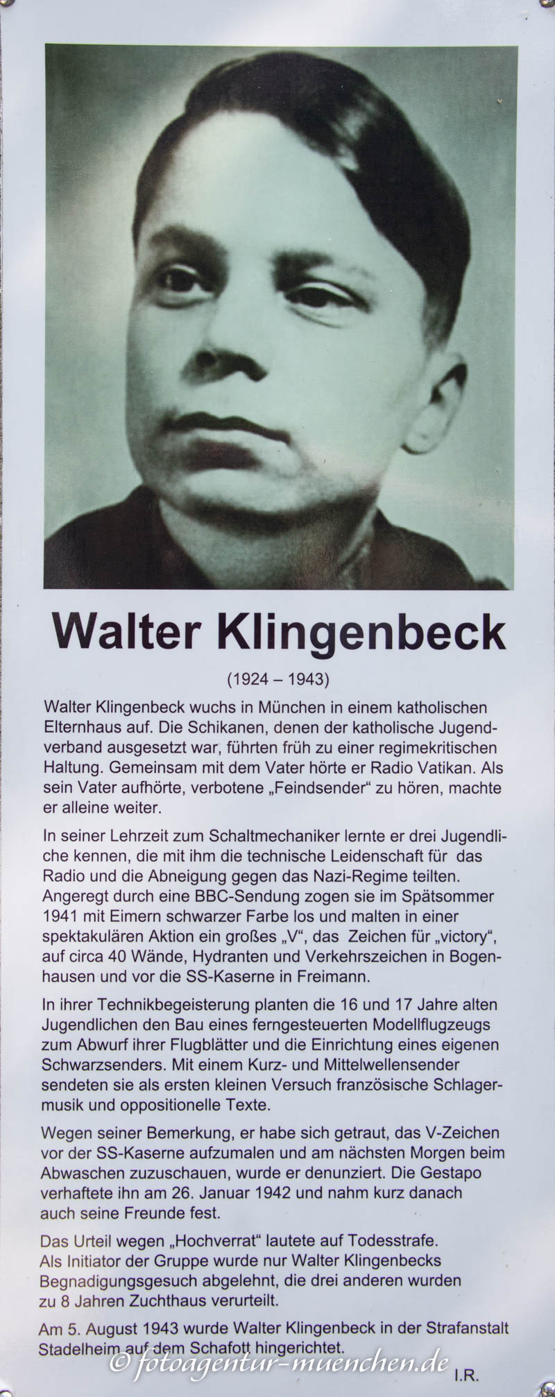 Walter Klingenbeck – Denkmal/Kunstwerk in München