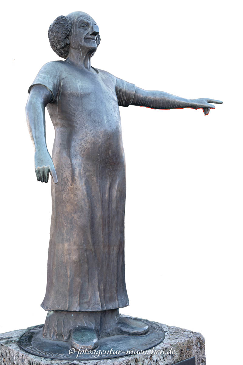 Bronzefigur des Clowns Charlie Rivel 
