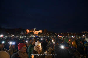 Lichterdemo gegen Rechts – Foto aus München
