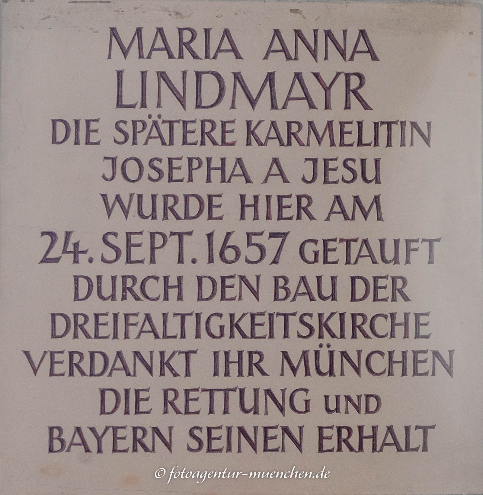 Gedenktafel Maria Anna Lindmayr