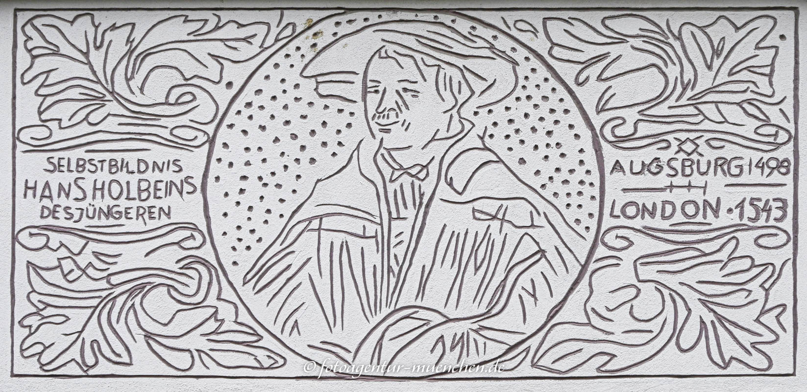 Selbstbildnis Hans Holbein des Jüngeren  – Denkmal/Kunstwerk in München