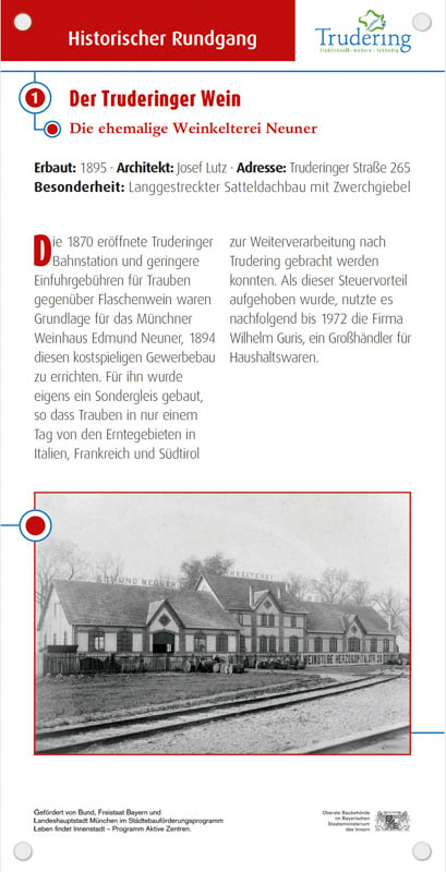 Die ehemalige Weinkelterei Neuner – Denkmal/Kunstwerk in München