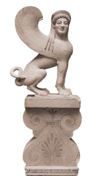 Sphinx der Megakles-Stele – Foto aus München