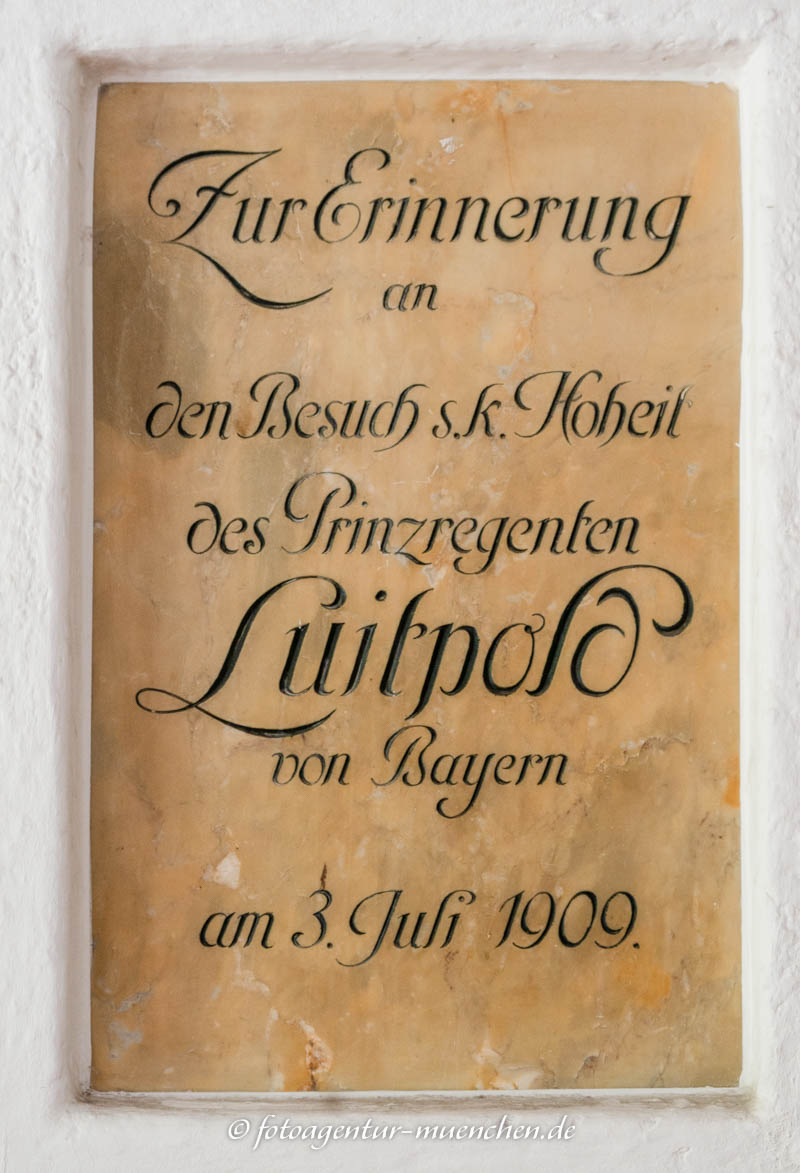 Gedenktafel - Besuch Prinzregent Luitpold