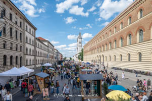 Ludwigstraße am Europatag – Foto aus München