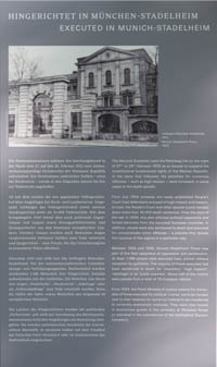 Infotafel - Hingerichtete in München-Stadelheim – Foto aus München