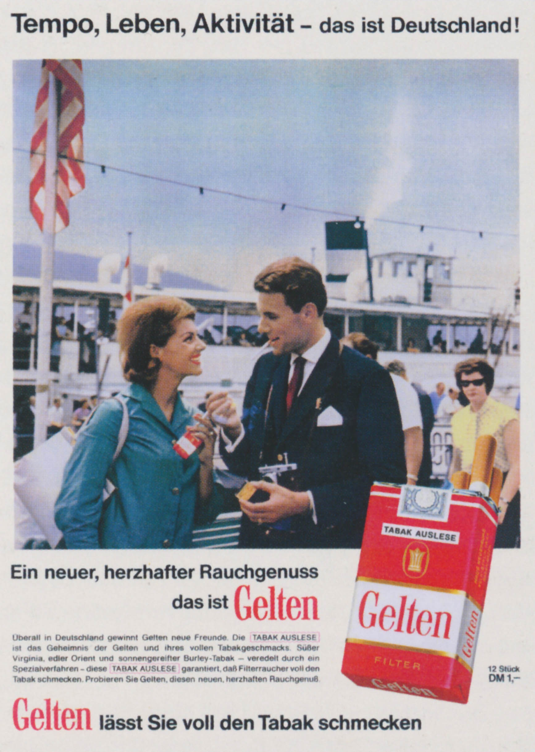 Gelten läßt Sie voll den Taback schmecken