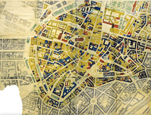 1945 - Schadenskarte der Münchner Innenstadt