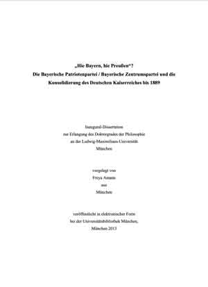 „Hie Bayern, hie Preußen“?