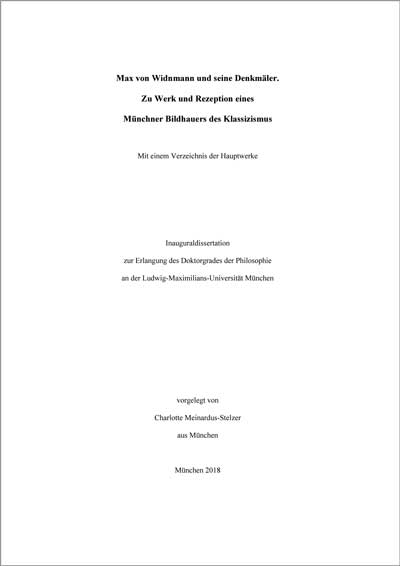 Kein Buchcover vorhanden: Max von Widnmann und seine Denkmäler von Meinardus-Stelzer Charlotte