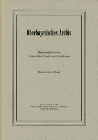  – Oberbayerisches Archiv - Band 101 - 1976