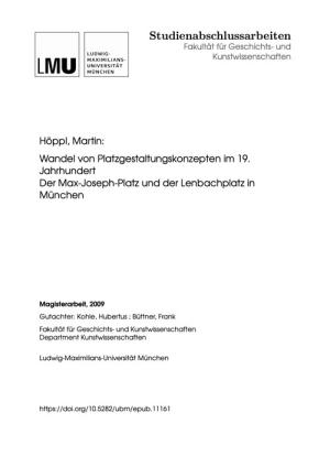Kein Buchcover vorhanden: Wandel von Platzgestaltungskonzepten im 19. Jahrhundert von Höppl Martin