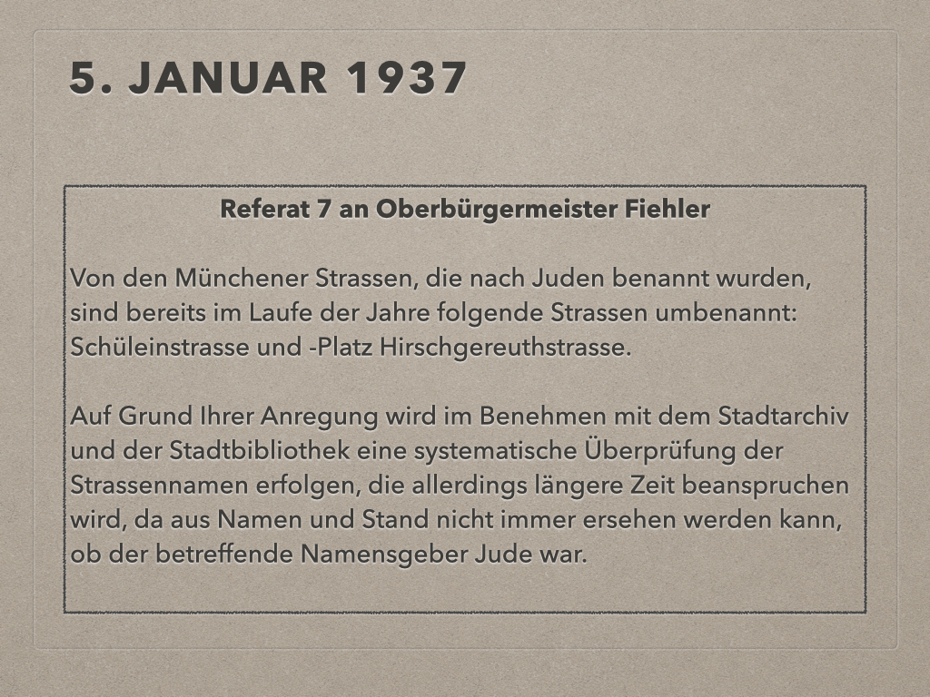 Bild 3 zu Entjudung der Münchner Straßennamen